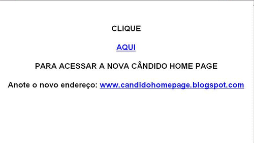 Clique aqui para acessar a nova Cãndido Home Page